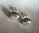 Жіночі сережки "Квадратики" 1.2 см jewelry Сірого кольору - зображення 9