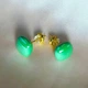 Жіночі сережки "Квадратики" 1.2 см jewelry Світло -зелені - зображення 3