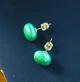 Жіночі сережки "Квадратики" 1.2 см jewelry Світло -зелені - зображення 6