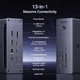 Док-станция UGREEN U710 Revodok Max 213 Thunderbolt 4, 13-в-1, 40 Гбит/с, 2x4K@60Hz/1x8K, 90W PD, 2.5GbE, серая - изображение 6