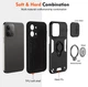 Противоударный чехол Camshield для Xiaomi Redmi 15C 173mm с кольцом-держателем Черный - изображение 6