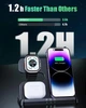 Беспроводная зарядная станция JARGOU 3в1 для iPhone, Apple Watch, AirPods 15W + адаптер UK/EU - изображение 2