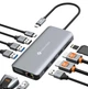 USB-C док-станция NOVOO 11 в 1 (Dual HDMI, VGA, Ethernet, PD 100W) мультихаб для ноутбука - изображение 1