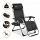 Сложный усиленный шезлонг до 150 кг LEOBRO Zero Gravity Premium Brown Rattan - изображение 1