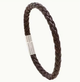 Комплект 2 стильних плетених браслетів Retro Braided, чорний з коричневим, для чоловіків з екошкіри - изображение 6