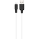 Кабель HOCO X21 Silicone Lightning Black-White - зображення 1