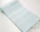 Полотенце пештемаль Turkey Towel 100х180 легкое большое для пляжа бассейна бани сауны подстилка на дачу пикник природу отпуск море полоса мятный - изображение 2