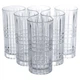 Набір склянок Geometric Glass 6 штук по 300 мл з рельєфним візерунком HP-17-3 - изображение 2