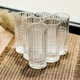 Набір склянок Geometric Glass 6 штук по 300 мл з рельєфним візерунком HP-17-3 - изображение 4