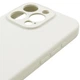 Силіконовий чохол Silicone Silk Full Camera Protective (AA) No Logo для iPhone 15 Pro (Айфон 15 про), матова накладка Soft Touch з повним захистом камери, корпусу, м'якою підкладкою з мікрофібри Antique White - зображення 4