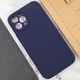 Силіконовий чохол Silicone Silk Full Camera Protective (AA) No Logo для iPhone 12 Pro (Айфон 12 про), матова накладка Soft Touch з повним захистом камери, корпусу, м'якою підкладкою з мікрофібри Midnight blue - изображение 5