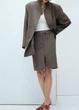 Спідниця H&M 17280 38 Сірий з коричневим (1210) - изображение 1