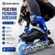 Раздвижные детские ролики с подсветкой колес Scale Sports 34-37 размер, Синие с черным - изображение 1