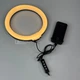 Набор кольцевая лампа для селфи RGB LED 26 см со штативом 2м и держателем для телефона, светодиодная лампа для блоггеров, макияжа, фото и видеосъемки с регулировкой яркости 10-100%, холодный/теплый/RGB свет Черная MJ26T - изображение 5