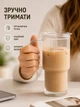Склянка для напоїв із ребристого скла з кришкою, трубочкою та ручкою Vintage на 600мл (прозора) - зображення 2