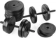 Zestaw regulowanych hantli kompozytowych Gymtek Logo G-66481 2 x 20 kg Czarny (5907766664819) - obraz 1