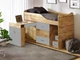 Ліжко кімната ViorinaDEKO BED-ROOM №5 1840*860 мм висувна драбина-комод, висувний стіл. Корпус тахо/колір фасаду сірий - зображення 1