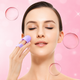 Силіконова щітка для очищення та масажу обличчя з тримачем для пальців, фіолетова - зображення 4