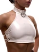 Топ з латексу Peach Power Choker для танців S білий - зображення 4