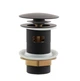 Донний клапан для раковини з переливом CHAMPION POP-UP-01 BLACK автоматичний (Click-Clack) (Колір чорний) 1 1/4'' (CH0365) - изображение 2