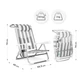 Пляжне крісло Outtec 2 в 1 з функцією шезлонга Sun Flex Сіре 186215 (5905884421758) - зображення 6