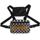 Нагрудная сумка 3025 TOYU BAG черно белая в клетку - изображение 1