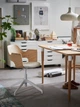 Конференц-стілець, шпон дуба з білою морилкою/бежевий IKEA FJÄLLBERGET 803.964.22 - изображение 4