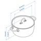 Каструля з кришкою, мідь/нержавіюча сталь, 3 літри IKEA FINMAT 405.175.72 - изображение 7