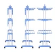 Складна стійка, сушарка для одягу, білизни 3 tiers Garment Rack With Wheels K12-120 металева - зображення 3