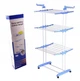 Складна стійка, сушарка для одягу, білизни 3 tiers Garment Rack With Wheels K12-120 металева - зображення 6