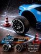 Дрифт машинка кар радиоуправляемая игрушка RC детский автомобиль на пульте управления с USB зарядкой трюковая гоночная скоростная маневренная с светом передними фарами для дома улицы игр дрифтинга бокового скольжения поворотов 360° porsche 1:24 голубой - изображение 5