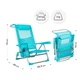 Пляжне крісло Outtec 2 в 1 з функцією шезлонга Sun Flex Бірюзове 186214 (5905884421765) - зображення 6