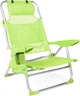 Пляжне крісло Outtec 2 в 1 з функцією шезлонга Sun Lite Лаймове 187736 (5907766664925) - зображення 1