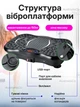 Віброплатформа тренажер для схуднення, тренувальна платформа для дому, домашній фітнес тренажер вібраційний з еспандерами, вібротренажер для активації глибоких м'язів - зображення 8