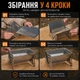 Розбірний туристичний міні-мангал із нержавіючої сталі 22 × 16 × 12 см з решіткою та чохлом - зображення 3