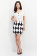 Міні-спідниця Twisted Wunder Bodycon у ромб принт Чорний-Білий UK6/2XS 116806153 - зображення 3