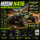 Радиоуправляемая машинка HOSHI N416 1:16 4WD до 40 км/ч — RC внедорожник 4x4, машинка на пульте 2.4GHz, большие колеса, амортизация, 2 аккумулятора - изображение 10