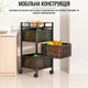 Этажерка на колесах Modern Home 3 яруса 27 х 27.5 х 61.5 см (50112) Черный - изображение 6