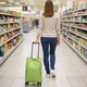 Сумка господарська на колесах Shopping Bag 32 х 15 х 40 см (R32864) Зелений - зображення 12