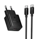 Адаптер сетевой HOCO C to C Cable Star single port PD charger set N76 |25W/3A, PD/QC, GaN| 5209225 - зображення 2