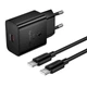 Адаптер сетевой HOCO C to C Cable Star single port PD charger set N76 |25W/3A, PD/QC, GaN| 5209225 - зображення 8