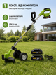 Акумуляторна коса Procraft PTA25 20V, 2 акумулятори 1.5 А·год, тример для трави з ножами, диском 40T та колесами - зображення 3