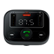 FM-трансмиттер Baseus S-09 Lite черный для автомобиля с Bluetooth и быстрой зарядкой USB Type-C - изображение 7