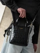 Женская кожанная сумка Saint Laurent черная (95357) - изображение 3
