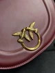 Элегантная женская кожанная сумка Pinko бордо (97033) - изображение 2