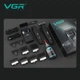 Набір для стрижки VGR 3 в 1 V-640 S3 BLACK, машинка для стрижки, тример та електробритва (шейвер) - изображение 6