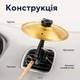 Мініатюрна автомобільна барабанна тарілка CAR Car Drum Cymbal 14 см з паличкою 9 см і регульованим кріпленням на дефлектор - зображення 4