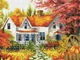 Алмазна мозаїка на підрамнику ColorArt Осінній пейзаж 30x40 STP438 + Подарунок лак для покриття - изображение 2