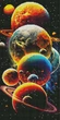 Алмазна мозаїка на підрамнику ColorArt 30x60 Планети TSP1304 + Подарунок лак для покриття - изображение 2