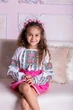 Вишиванка для дівчинки Чарівниця рожева 128 - изображение 1
